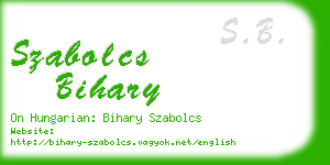 szabolcs bihary business card